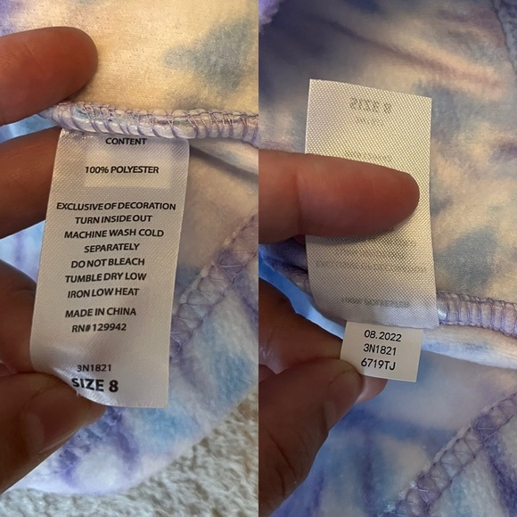 NWT btween Girls’ Tie-Dye Fleece Pullover 8 - Picture 8 of 11